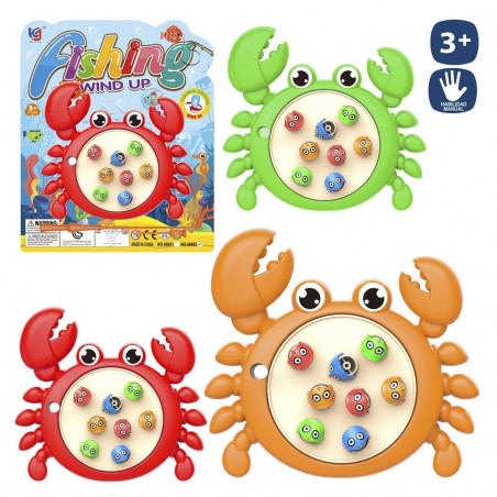 Gioco di pesca con canna design granchio per dettagli infantili