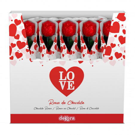 Rosa di cioccolato 18gr per dolci dettagli