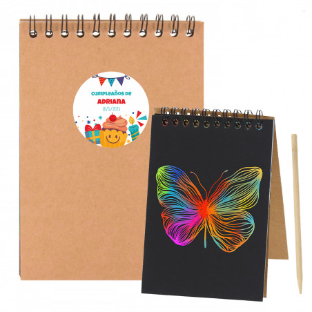 Quaderno magico con adesivo personalizzabile per dettagli infantili