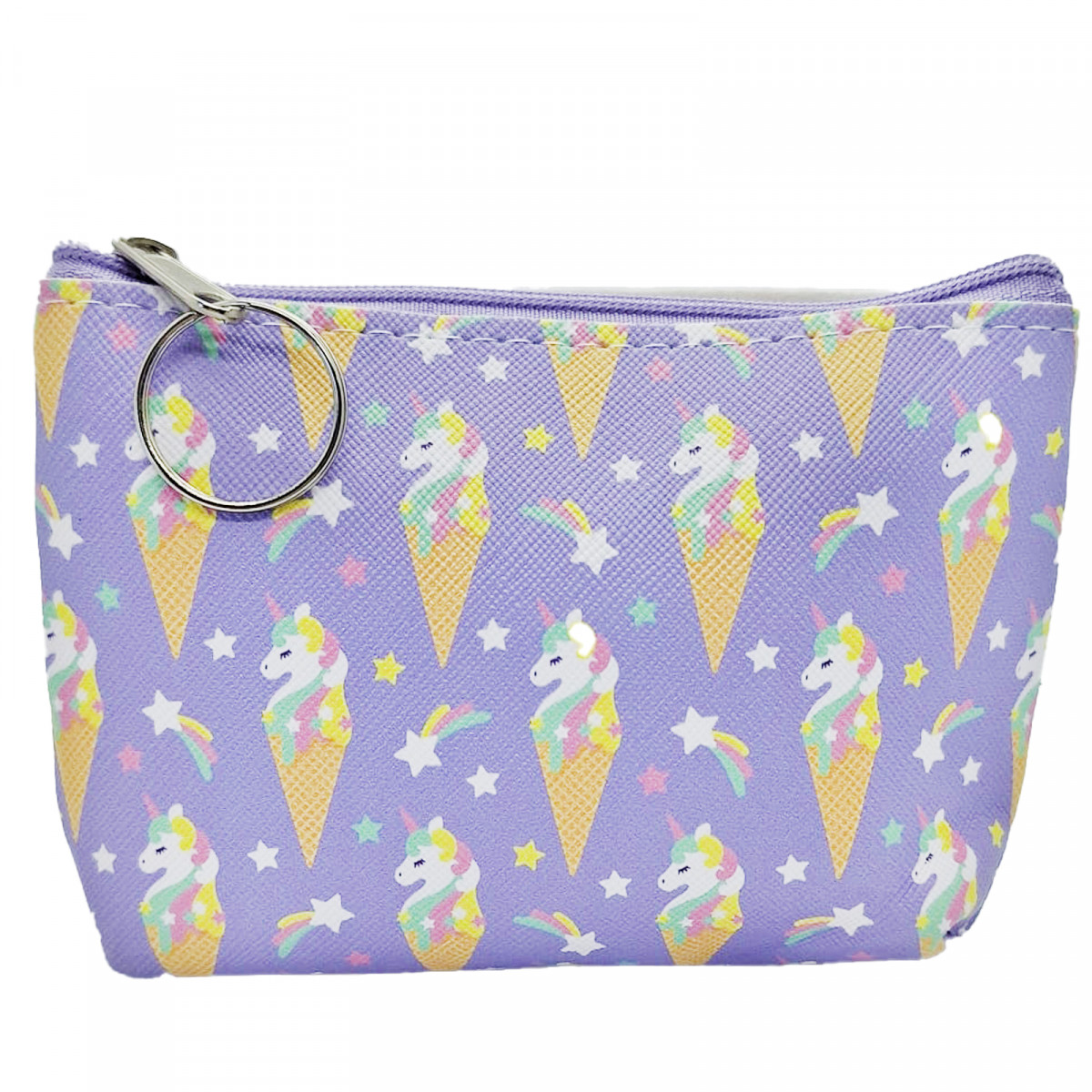 Porta-unicorno e porta-gelato con portachiavi in tonalità lilla