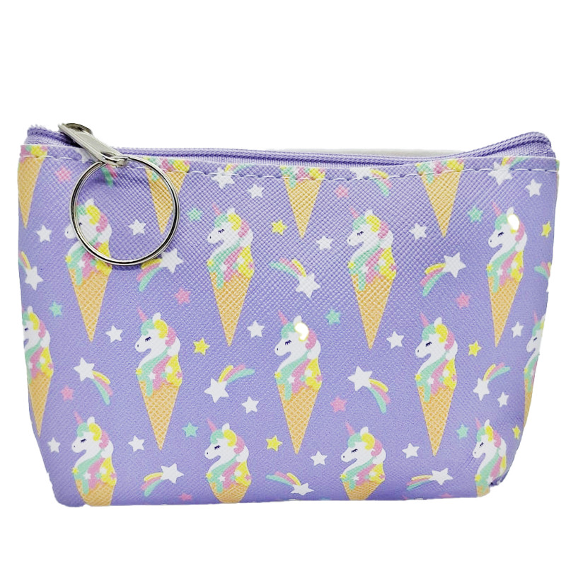 Porta-unicorno e porta-gelato con portachiavi in tonalità lilla
