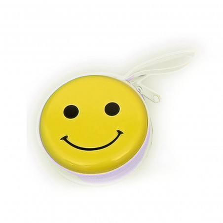 Portamonete in latta Emoji con chiusura a cerniera per fare regali