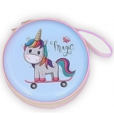 Portamonete in latta modello unicorno per i dettagli
