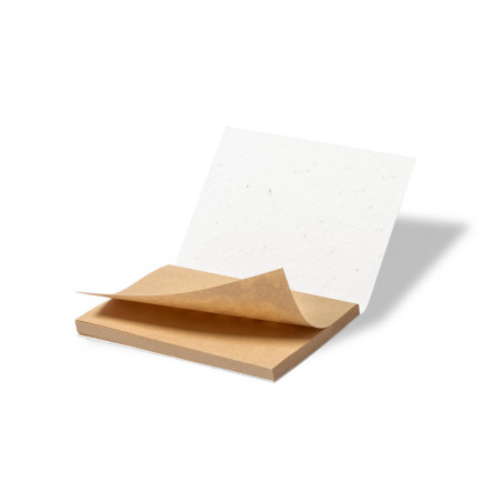 Blocco note con copertine in carta di semi da piantare e adesivo personalizzabile per dettagli feste ed eventi