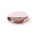Specchio doppio rotondo rosa metallizzato con adesivo floreale da 2 cm per dettagli ospiti