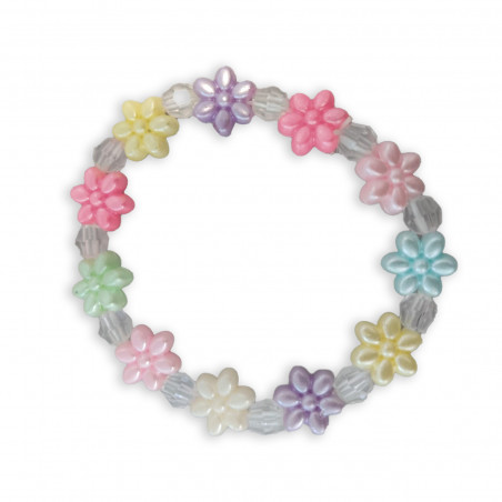 Bracciale elastico di fiori colorati Dettaglio perfetto per le invitate