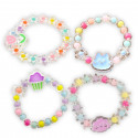 Braccialetti elastici per bambini con perline colorate, design divertente e allegro