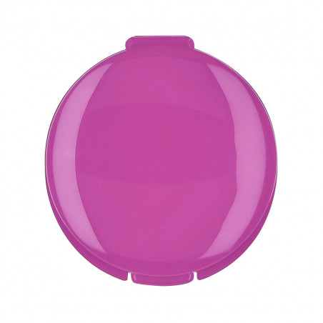 Balsamo labiale idratante fucsia in busta kraft rosa con adesivo principesse per dettagli infantili