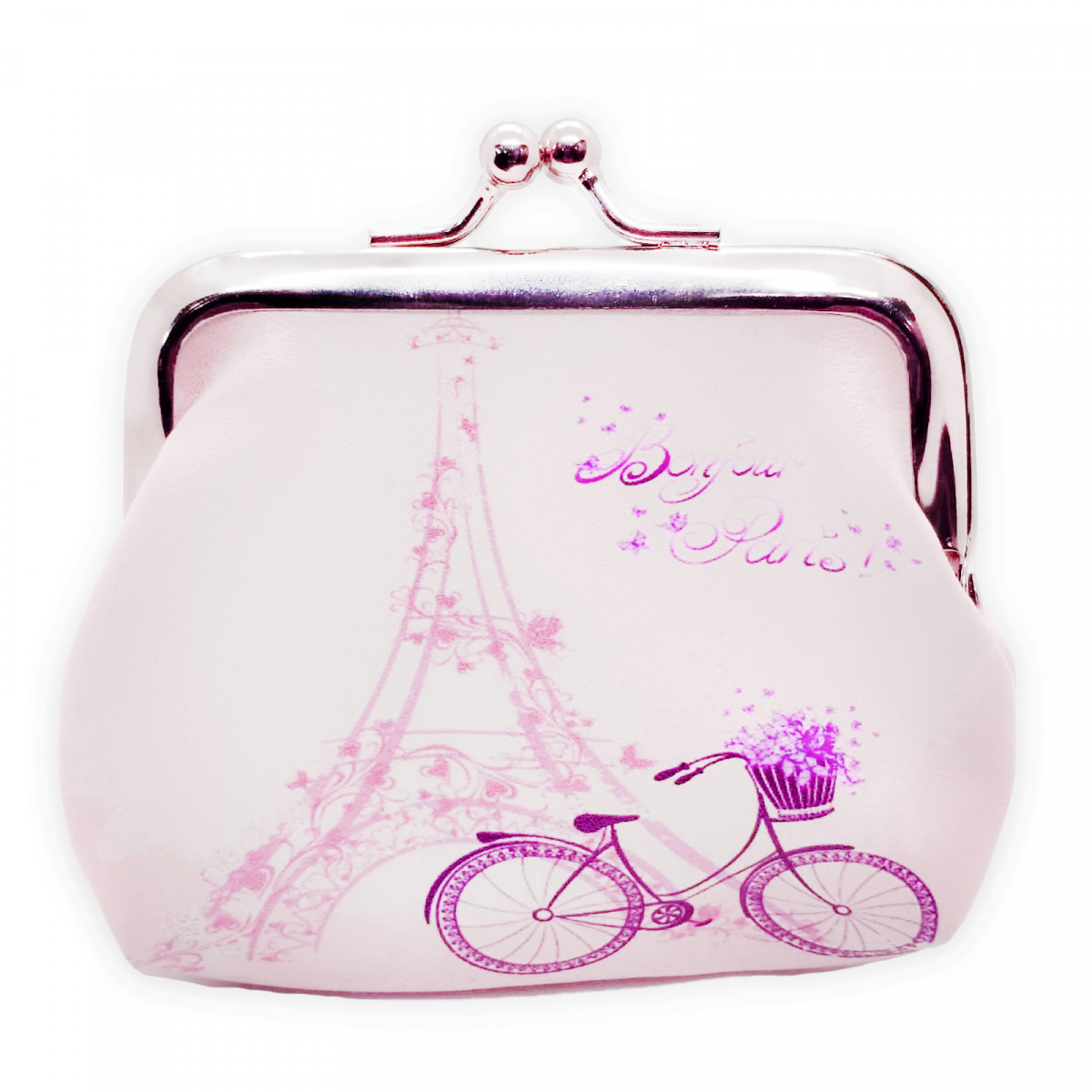 Portafoglio vintage Parigi con chiusura a bocca di lupo