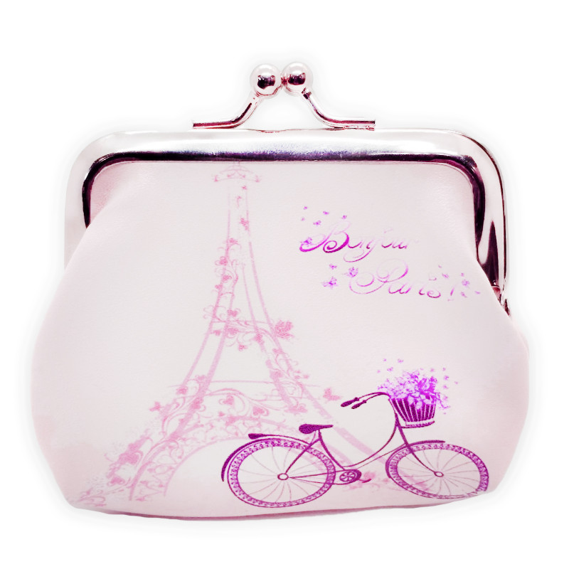 Portafoglio vintage Parigi con chiusura a bocca di lupo