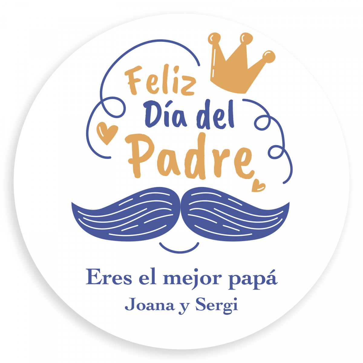 Adesivo 5cm per la festa del papà personalizzato