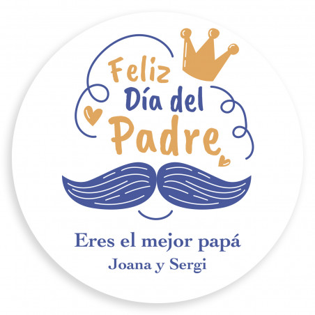 Adesivo 5cm per la festa del papà personalizzato