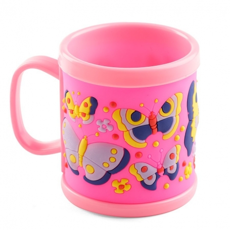 Porta spazzolino rosa per bambini
