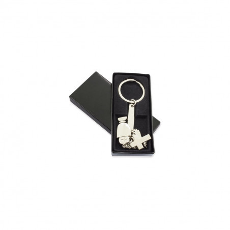 Portachiavi di comunione con charm in astuccio personalizzato per bambina