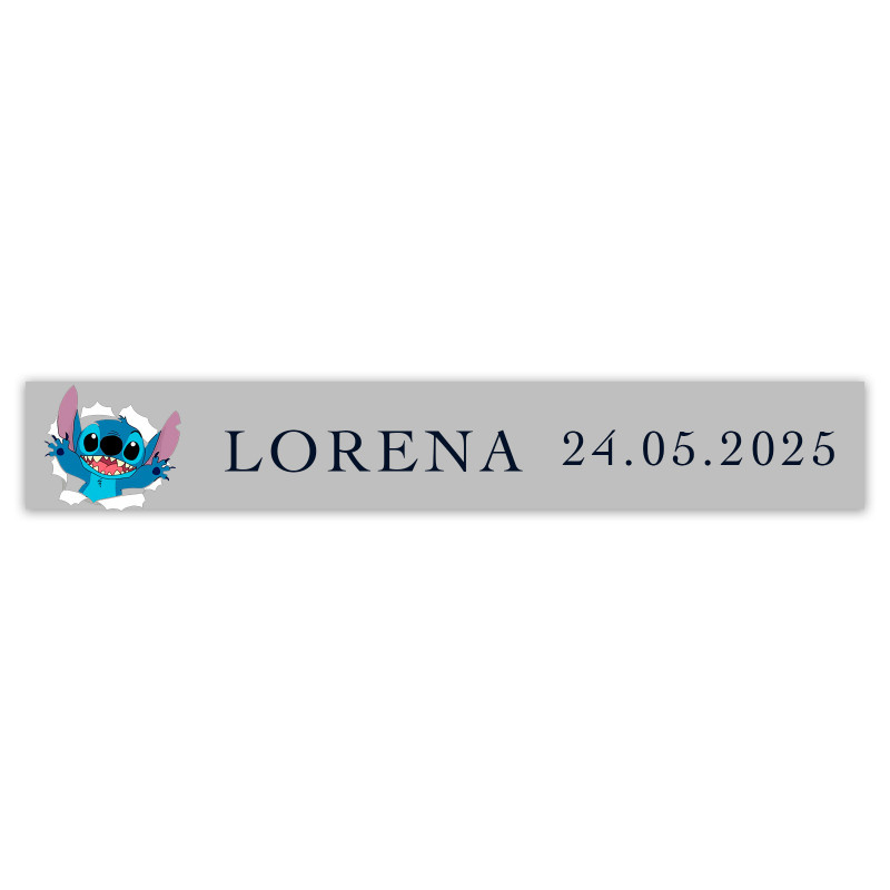 Adesivo trasparente Stitch per personalizzare dettagli