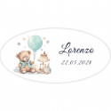 Adesivo con design orso 4x2cm