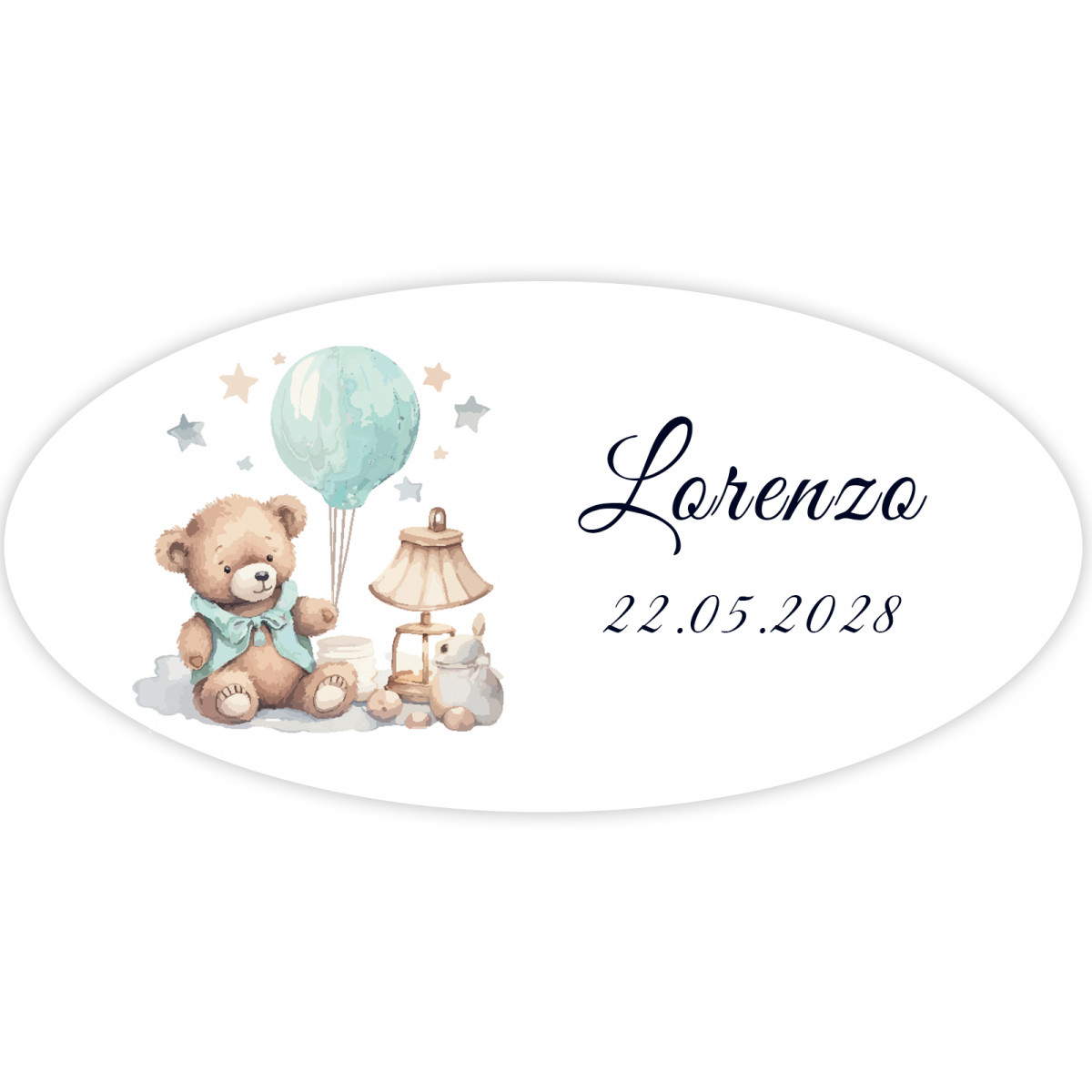 Adesivo con design orso 4x2cm