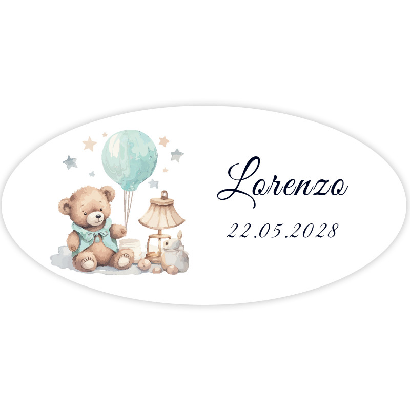Adesivo con design orso 4x2cm