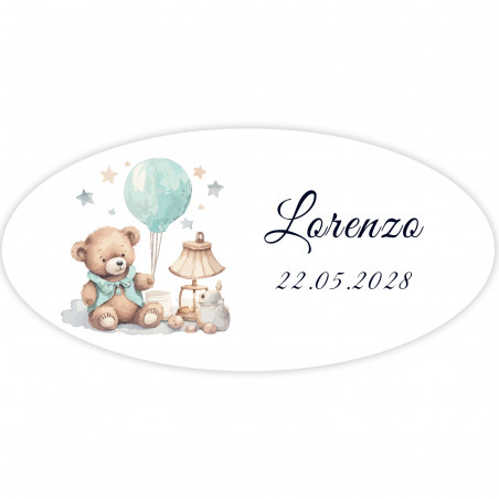Adesivo con design orso 4x2cm