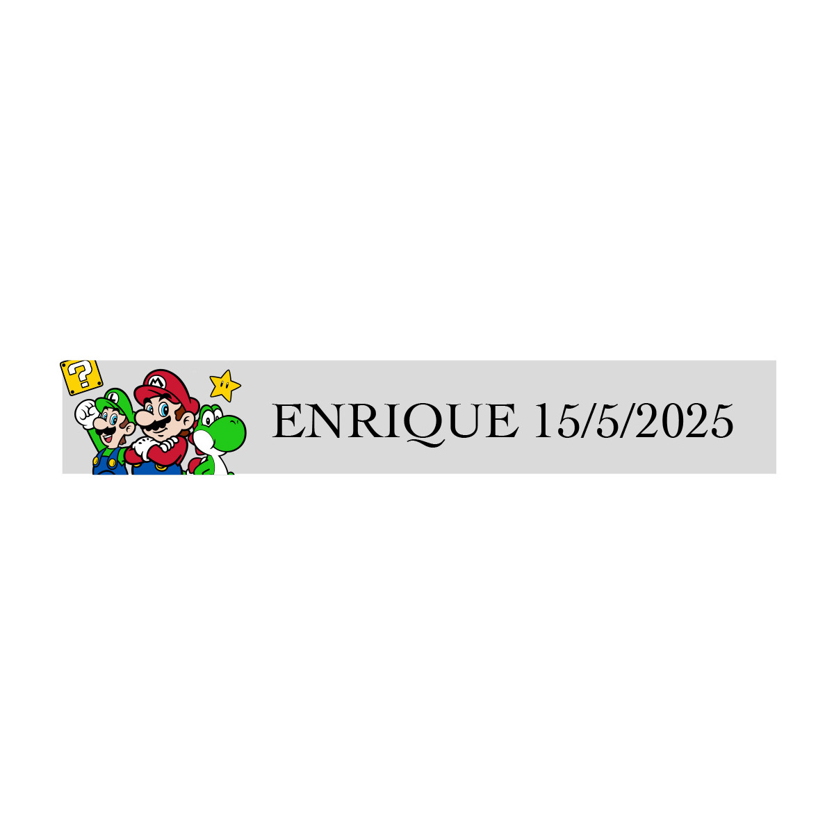 Adesivo personalizzato di Mario Bros trasparente 5x1cm