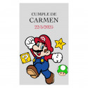 Adesivo personalizzato trasparente di Super Mario ideale per eventi speciali 5x3cm