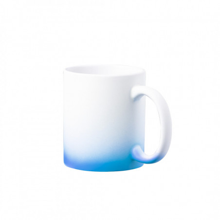 Tazza in sublimazione finitura opaca con gradiente blu personalizzata per dettagli di comunione per bambino