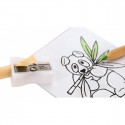Scatola con disegni e colori per una colorazione personalizzata con un cono di caramelle per i dettagli