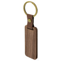 Portachiavi in legno con adesivo ovale di comunione unisex con borsa in tessuto per dettaglio