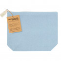 Necessaire in cotone riciclato con adesivo floreale personalizzato