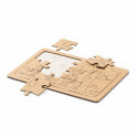 Puzzle ecologici presentati in scatola con adesivo personalizzabile per i dettagli.