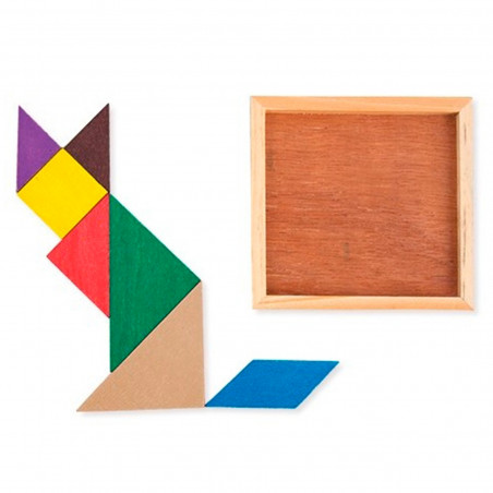 Puzzle in legno in uno zaino giraffa con lecca lecca per i dettagli dei bambini