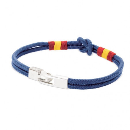 Bracciale con nodo marinaio in busta di kraft verde con adesivo personalizzato per matrimonio