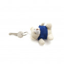 Portachiavi con orsetti di peluche in barattolo trasparente decorativo con adesivo di ringraziamento