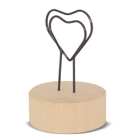 Clip di cuore con adesivo personalizzato in scatola di acetato