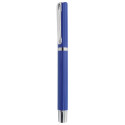 Penna a sfera con custodia in metallo blu royal con adesivo degli sposi su moto per matrimoni