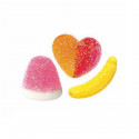 Barattolo di caramelle personalizzato con adesivo del supereroe e caramelle gommose assortite, dettaglio per bambini