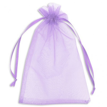 Bracciale con pony e adesivi e pompon in sacchetto di organza viola con adesivo personalizzato per dettagli evento bambini
