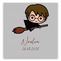 Adesivo quadrato 5x5cm ispirato a Harry Potter personalizzato