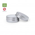 Balsamo per labbra vegano in una confezione di alluminio con adesivo personalizzato, ideale come regalo per la comunione di una