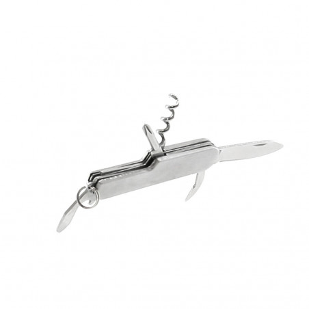 Coltello multiuso in argento con adesivo a forma di cuore personalizzabile per invitati maschili al matrimonio