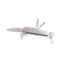 Coltello multiuso in argento con adesivo a forma di cuore personalizzabile per invitati maschili al matrimonio