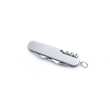 Coltello multiuso in argento con adesivo a forma di cuore personalizzabile per invitati maschili al matrimonio