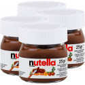 Nutella in un piccolo barattolo con un cucchiaio per biscotti, presentato in un sacchetto per la comunione personalizzabile e