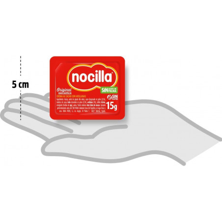 Mini Nocilla 15g con cucchiaio per biscotti in sacchetto trasparente come regalo di compleanno