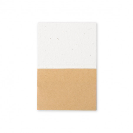Blocco note eco con copertine di semi da piantare in una busta kraft personalizzata per dettagli di feste ed eventi