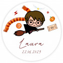 Adesivo rotondo 3cm ispirato a Harry Potter personalizzabile