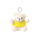 Portachiavi di peluche personalizzato in sacchetto di tela per battesimi