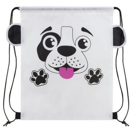 Set di cane giocattolo con accessori, casetta e zaino.