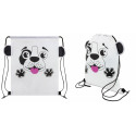Set di cane giocattolo con accessori, casetta e zaino.