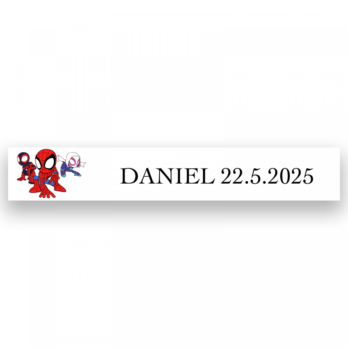 Adesivo di spidey e il suo superequipo 5x1cm personalizzato